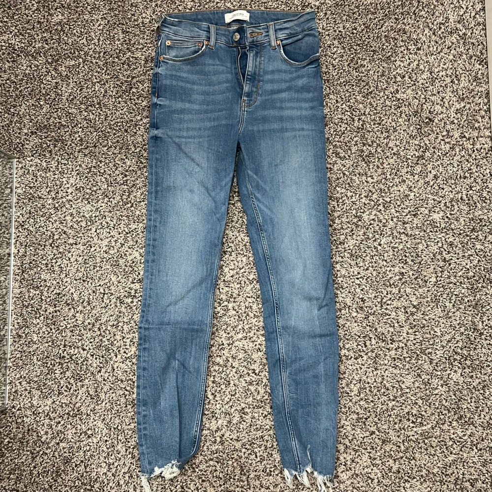 Zara super high waisted super skinny stretch jeans